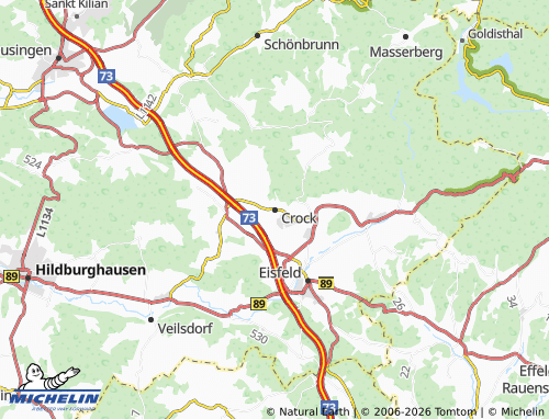 MICHELIN Crock map - ViaMichelin