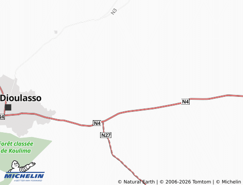 MICHELIN Kotedougou map - ViaMichelin
