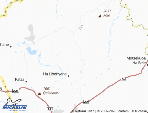 MICHELIN Matsoseng map - ViaMichelin