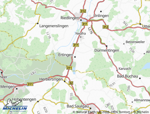 Mapa MICHELIN Ertingen - ViaMichelin