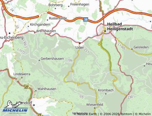 Carte MICHELIN Lenterode - ViaMichelin