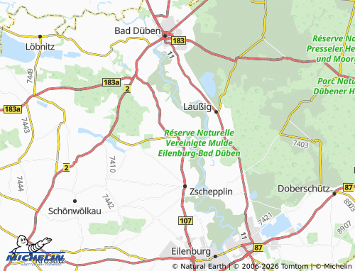 MICHELIN Hohenprießnitz map - ViaMichelin