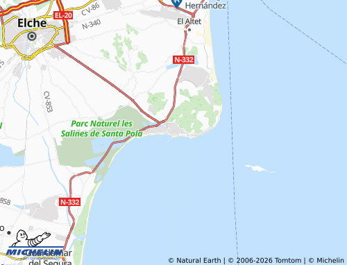 Carte MICHELIN Santa Pola - ViaMichelin