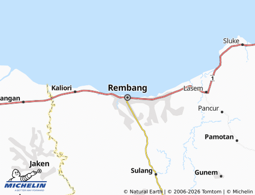 MICHELIN Rembang map - ViaMichelin