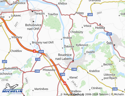 Mappa MICHELIN Židovice - ViaMichelin
