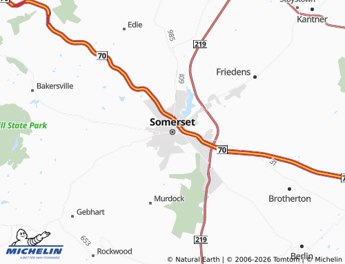 Mappa MICHELIN Somerset - ViaMichelin