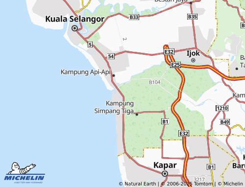 MICHELIN Sungai Buluh map - ViaMichelin