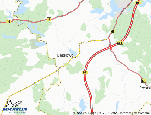 MICHELIN Bajtkowo map - ViaMichelin