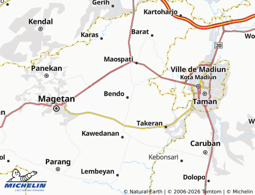 MICHELIN Bendo map - ViaMichelin