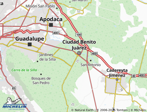 Mappa MICHELIN Jardines de Villa Juárez - ViaMichelin