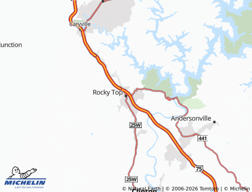 Mapa MICHELIN Rocky Top - ViaMichelin