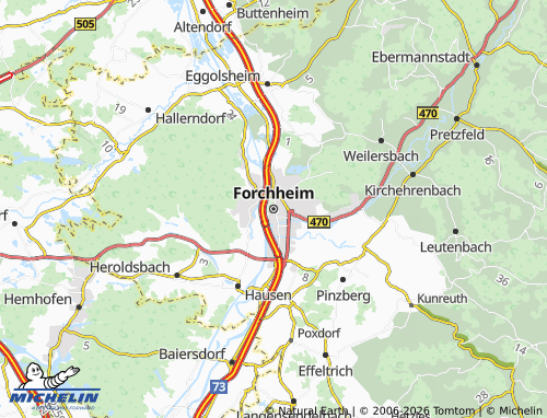 MICHELIN Forchheim map - ViaMichelin