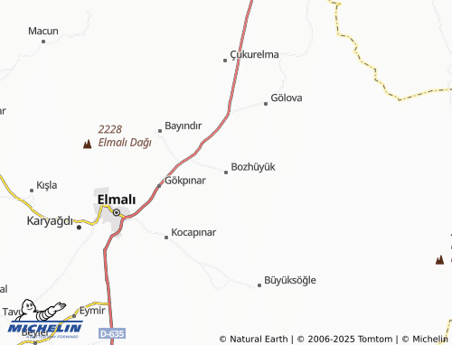 MICHELIN Bozhüyük map - ViaMichelin