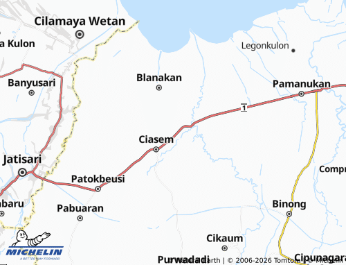MICHELIN Ciasem Baru map - ViaMichelin