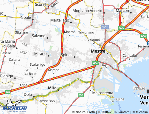 MICHELIN Spinea map - ViaMichelin