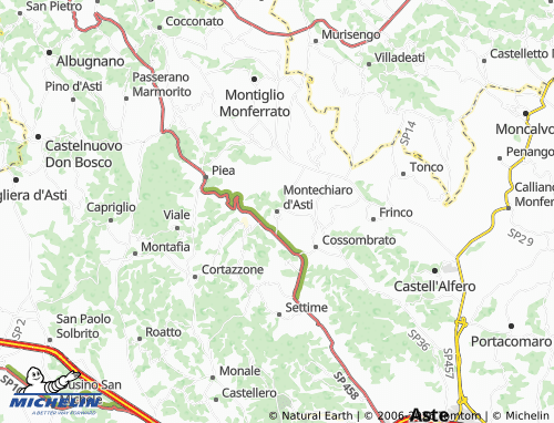 Mapa MICHELIN Montechiaro d'Asti - ViaMichelin
