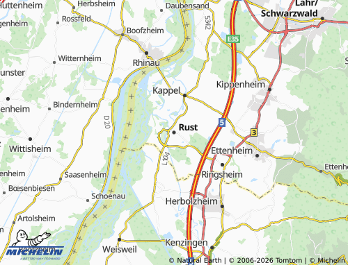 Mapa MICHELIN Rust - ViaMichelin