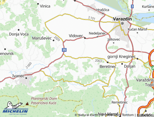 MICHELIN tužno map - ViaMichelin