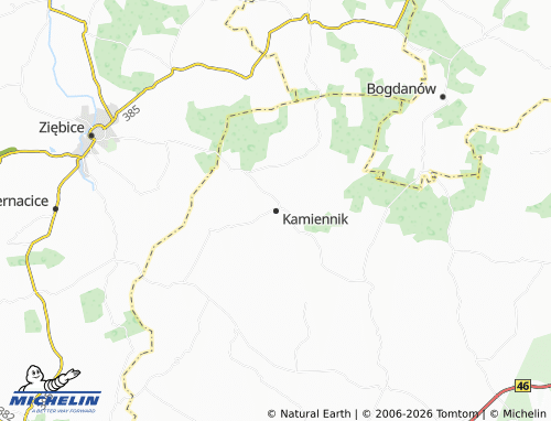 MICHELIN Kamiennik map - ViaMichelin