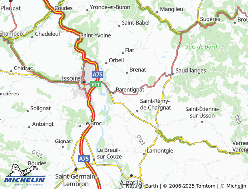 Mappa MICHELIN Varennes-sur-Usson - ViaMichelin