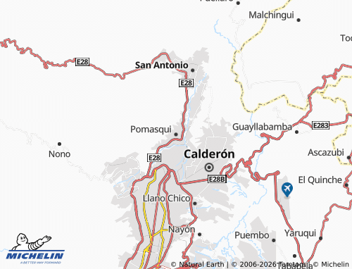 Mapa MICHELIN Pomasqui - ViaMichelin