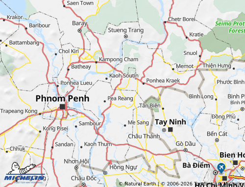 MICHELIN Kanhchriech map - ViaMichelin