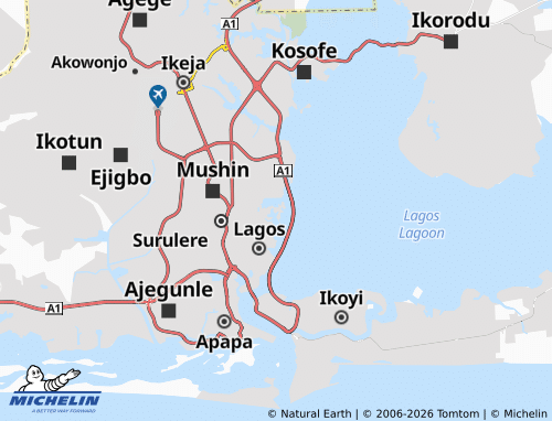 MICHELIN-Landkarte Abule Ijesha - ViaMichelin