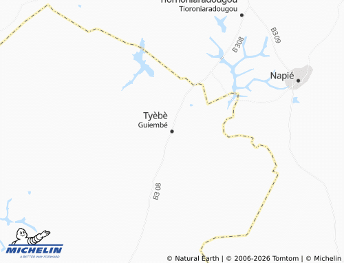 MICHELIN-Landkarte Guiembé - ViaMichelin