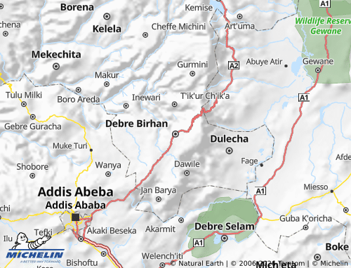 MICHELIN Tegulet & Bulga map - ViaMichelin