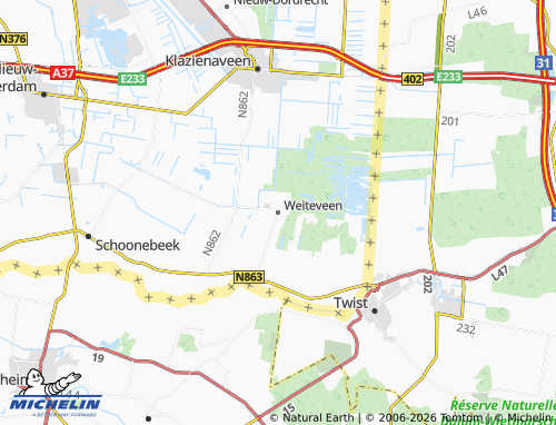 MICHELIN-Landkarte Weiteveen - ViaMichelin