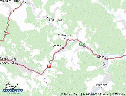 MICHELIN Vama map - ViaMichelin