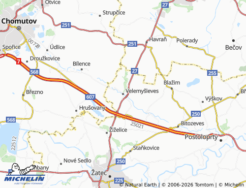 Mappa MICHELIN Velemyšleves - ViaMichelin