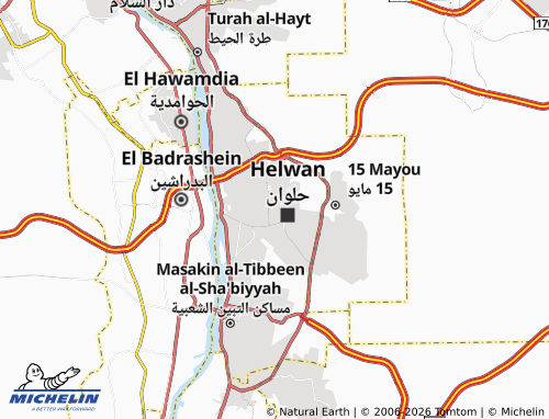 Mapa MICHELIN Hulawan al-Gharbiyyah - ViaMichelin