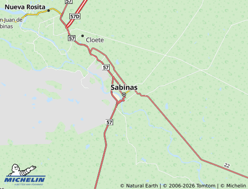 Mappa MICHELIN Sabinas - ViaMichelin
