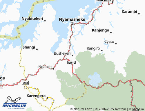 MICHELIN Bushekeri map - ViaMichelin