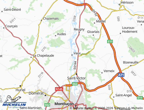 Mapa MICHELIN Vaux - ViaMichelin