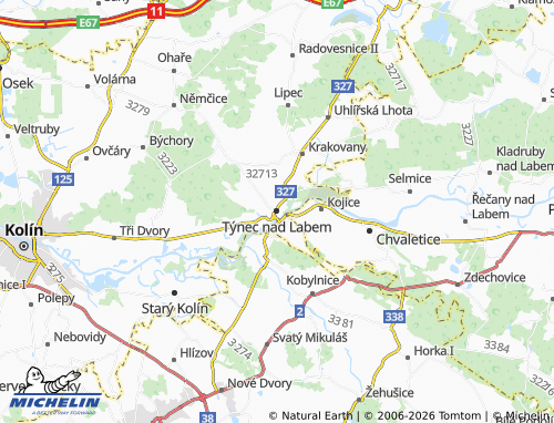 Mappa MICHELIN Týnec nad Labem - ViaMichelin