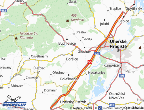 Mappa MICHELIN Boršice - ViaMichelin