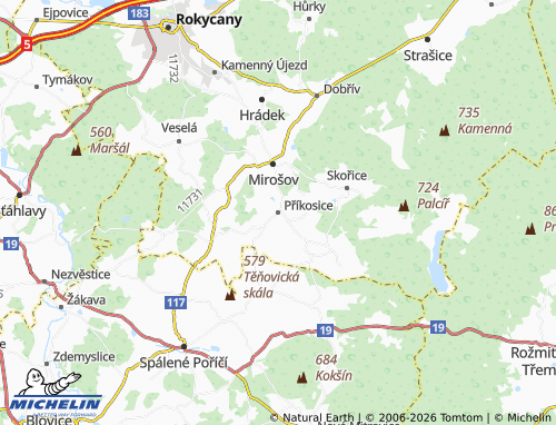 Mappa MICHELIN Příkosice - ViaMichelin