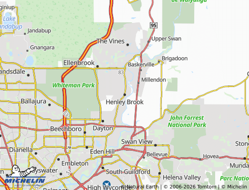 Mapa MICHELIN Henley Brook - ViaMichelin