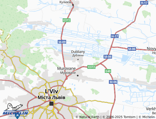 MICHELIN Dubliany map - ViaMichelin