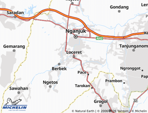 Carte MICHELIN Loceret - ViaMichelin