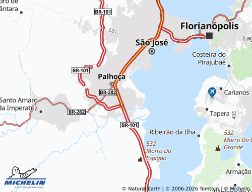 Carte MICHELIN Nova Palhoça - ViaMichelin