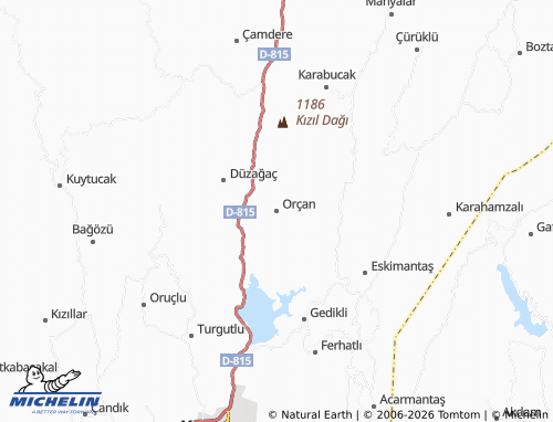 MICHELIN Orçan map - ViaMichelin