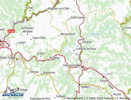 MICHELIN Boisse-Penchot map - ViaMichelin