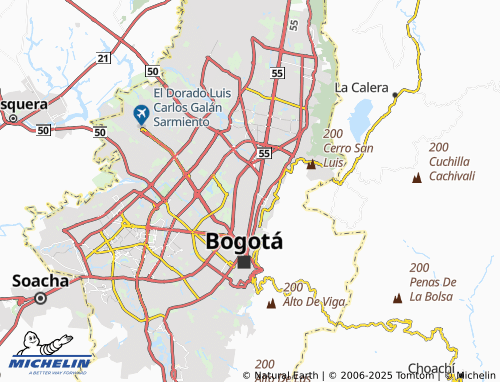 MICHELIN Rafael Uribe map - ViaMichelin