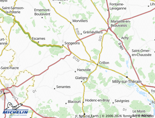 MICHELIN-Landkarte Vrocourt - ViaMichelin