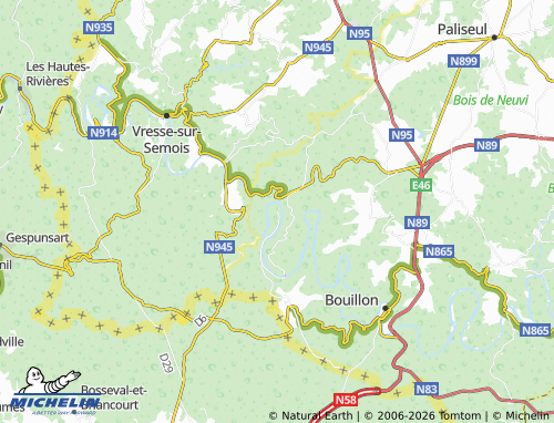 MICHELIN Frahan map - ViaMichelin