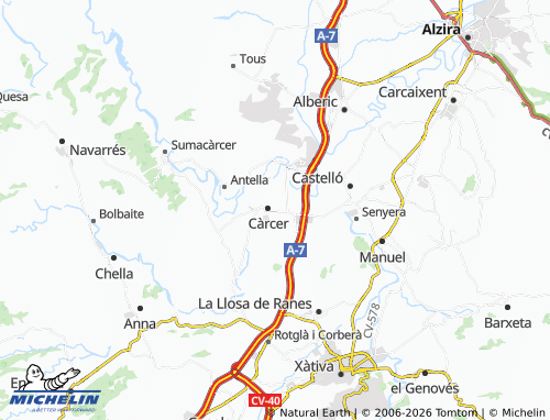 Mappa MICHELIN Alcàntera de Xúquer - ViaMichelin