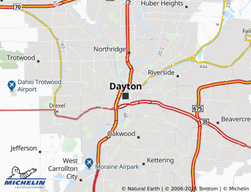 Carte MICHELIN Dayton - ViaMichelin